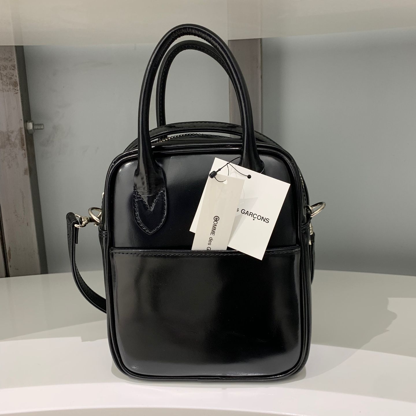 COMMEdesGARCONS 青山限定 吉田カバン ストラップ レザーバッグ (COMME