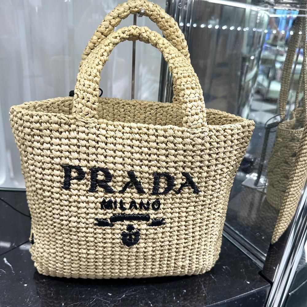 PRADA プラダ スモール クロシェ トートバッグ かごバッグ (PRADA/かご
