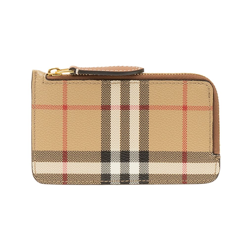 関税負担なし☆Burberry バーバリー チェックジップカードケース