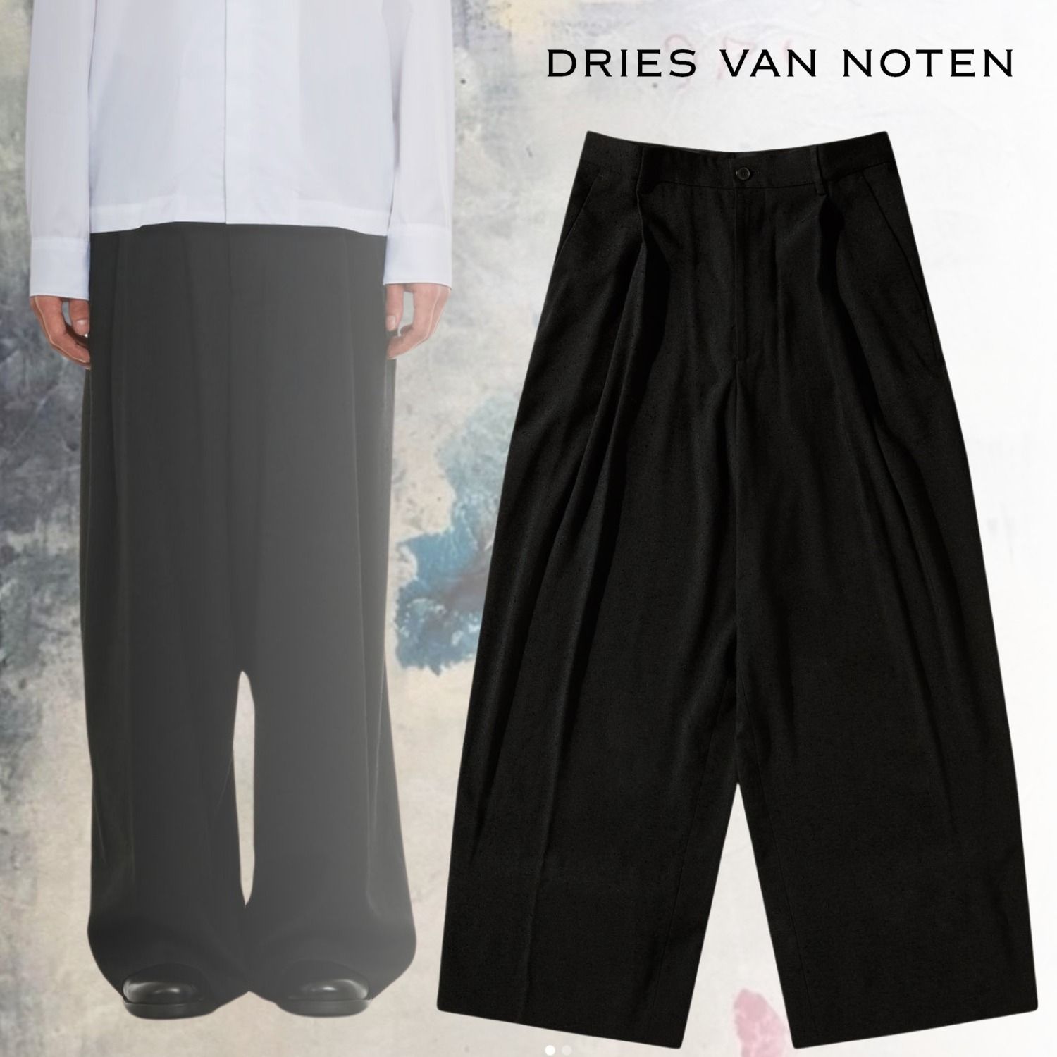 DRIES VAN NOTEN ドリスヴァンノッテン ハイウエスト パンツ (Dries