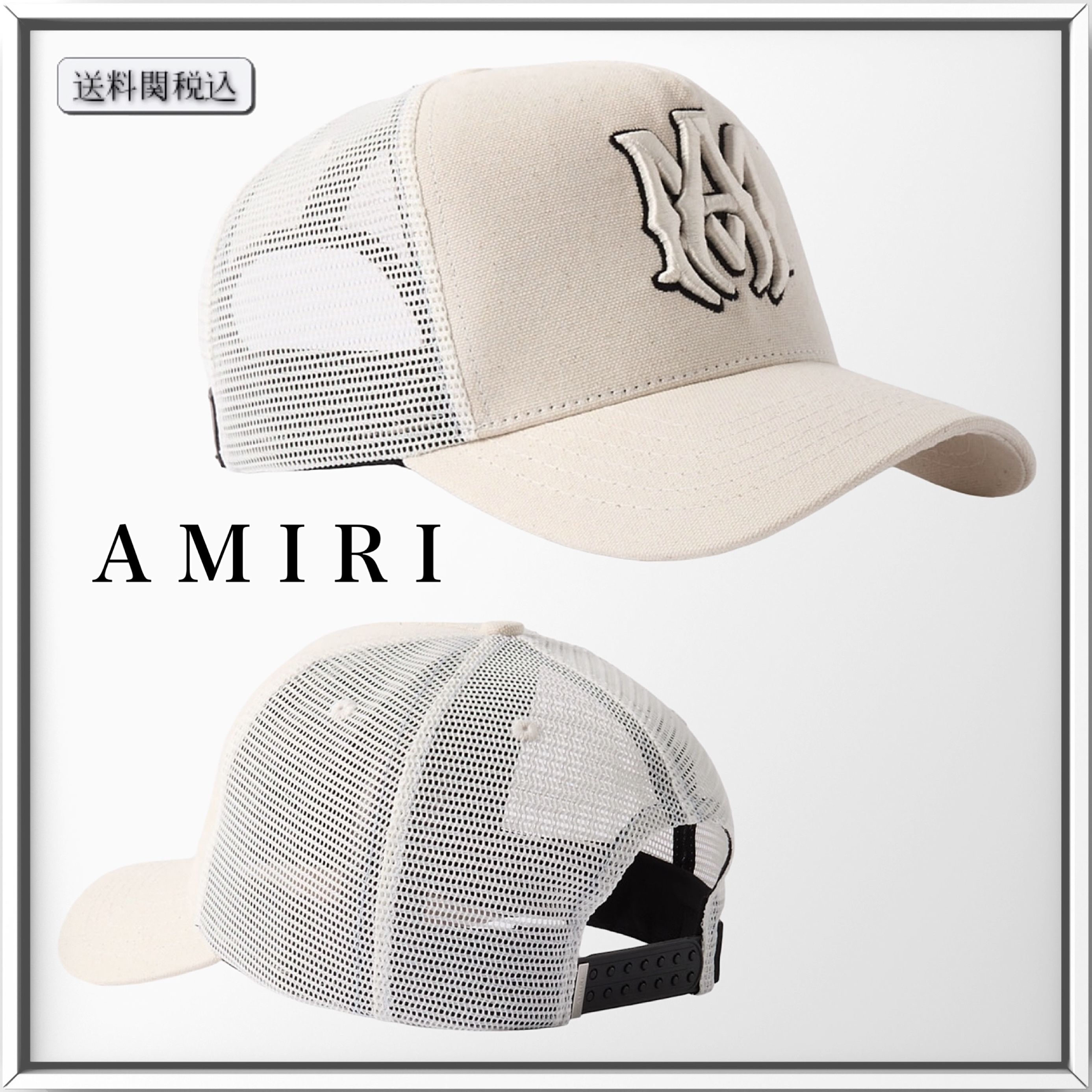 AMIRI ロゴ エンブロイダリー コットン&メッシュ キャップ 人気 (AMIRI