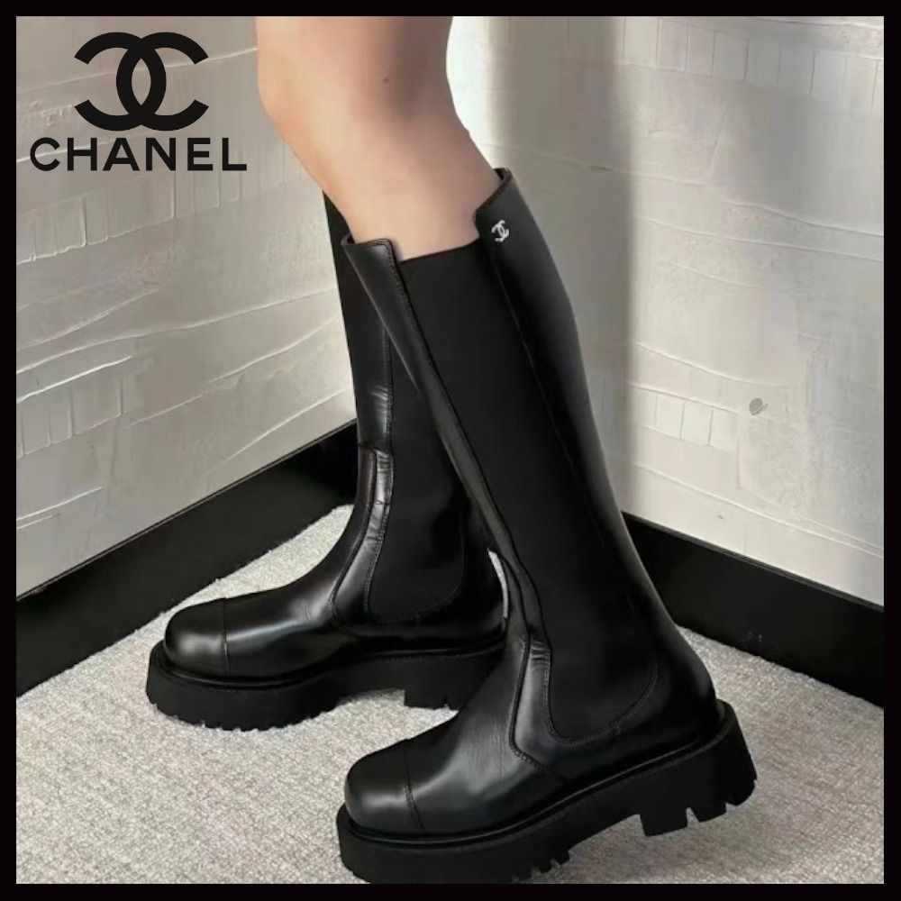 ロゴがアクセント♪】 CHANEL ブーツ (CHANEL/ロングブーツ) G45786