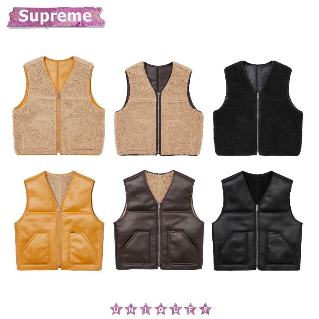 supreme】 Reversible Faux Shearling Vest (Supreme/トップスその他