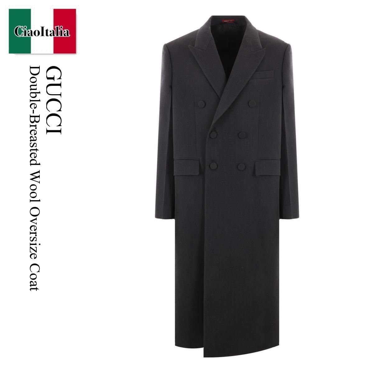 Gucci Double-Breasted Wool Oversize Coat (GUCCI/コートその他