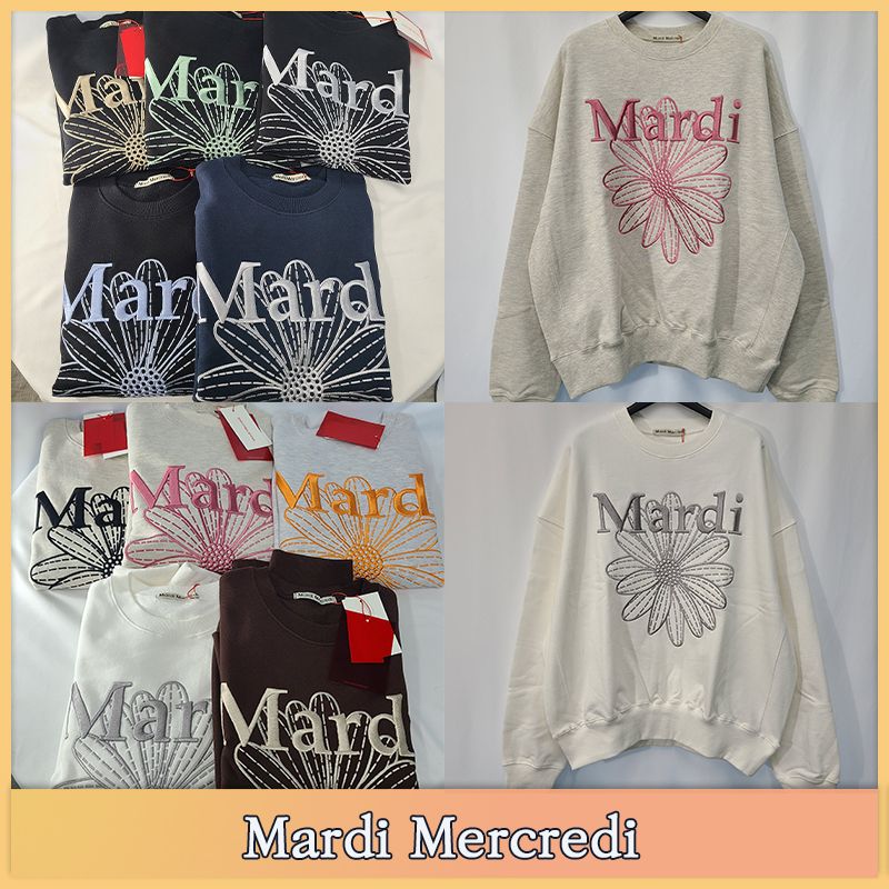 Mardi Mercredi】フラワー刺繍スウェットシャツ☆新カラー登場 (Mardi