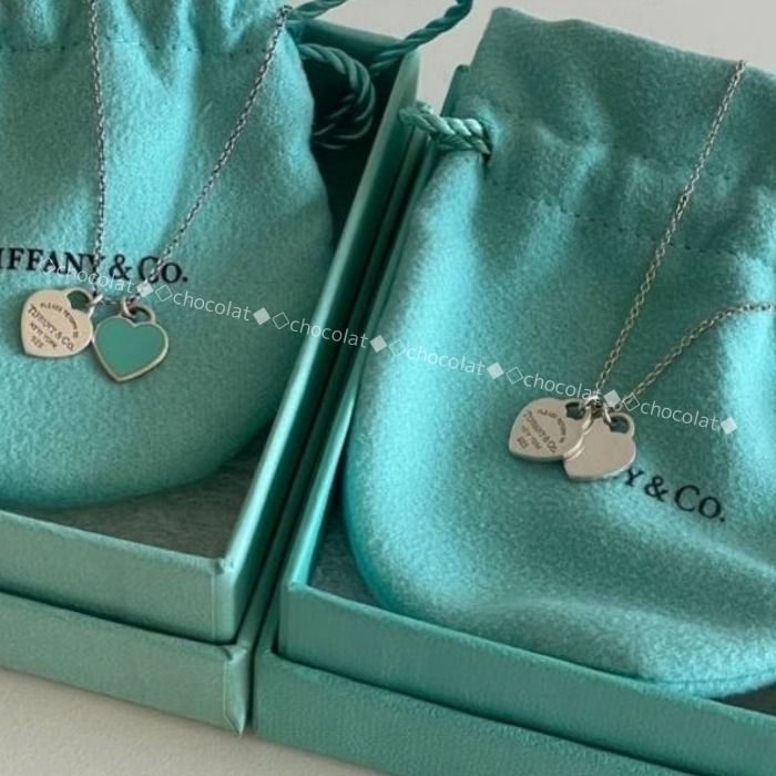 定番【Tiffany&Co】ティファニー ダブルハート ネックレス/ミニ