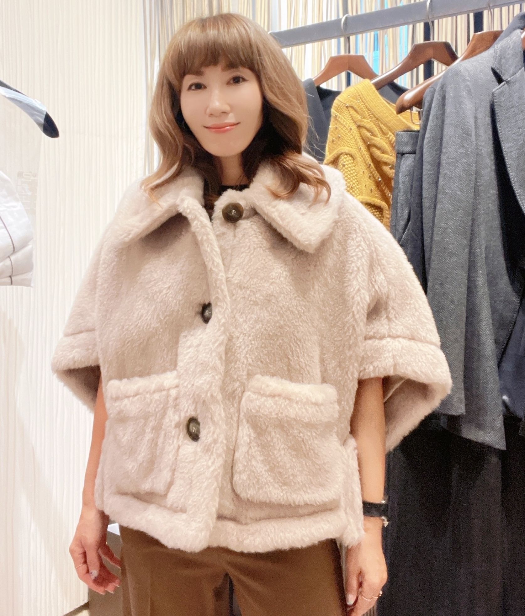 MaxMara【NEWTERZO】 最新作 テディベア ケープ☆関税込み (Max Mara