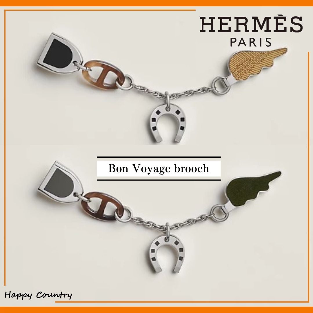 エルメスアイコンが♪【HERMES】ブローチ/ラッキーチャーム (HERMES