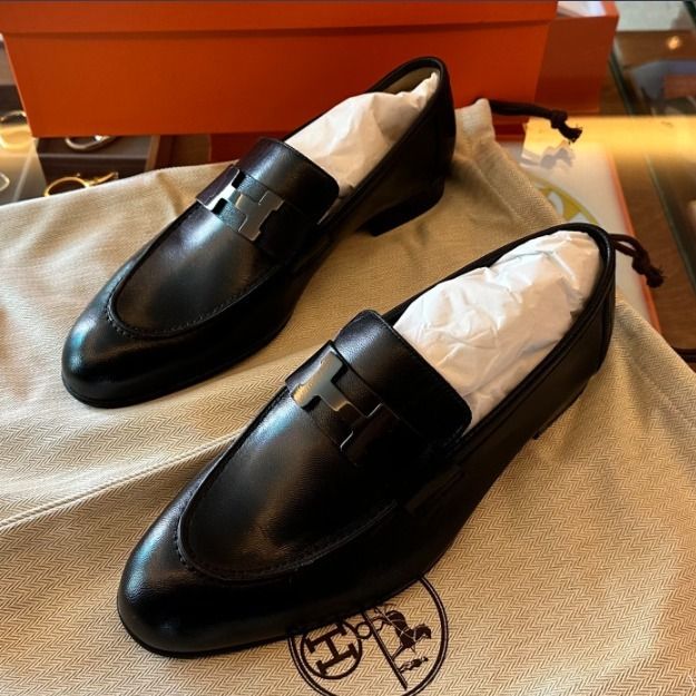 エルメス☆メンズ レザーローファー (HERMES/ドレスシューズ・革靴