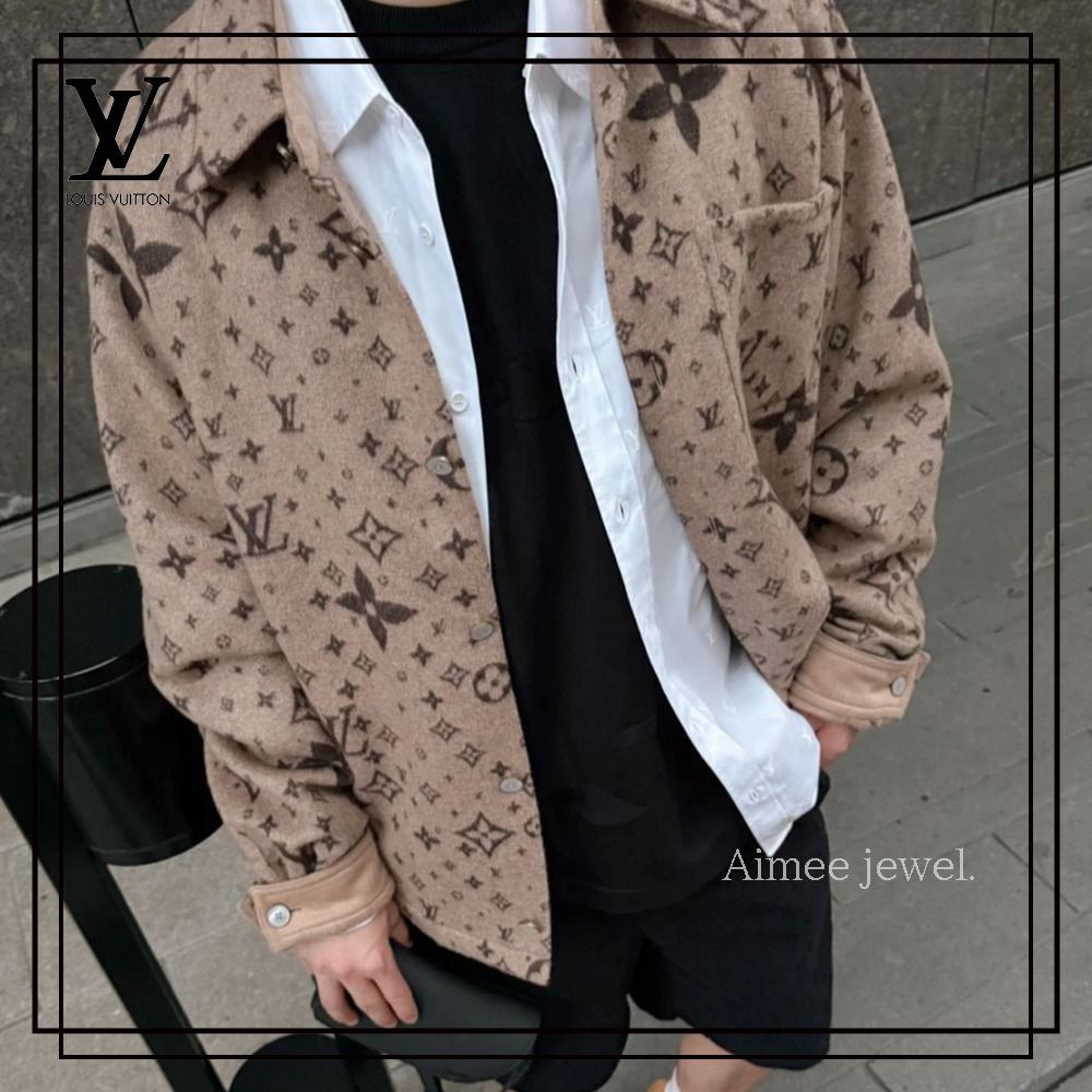 新作【Louis Vuitton】モノグラム ダブルフェイスオーバーシャツ