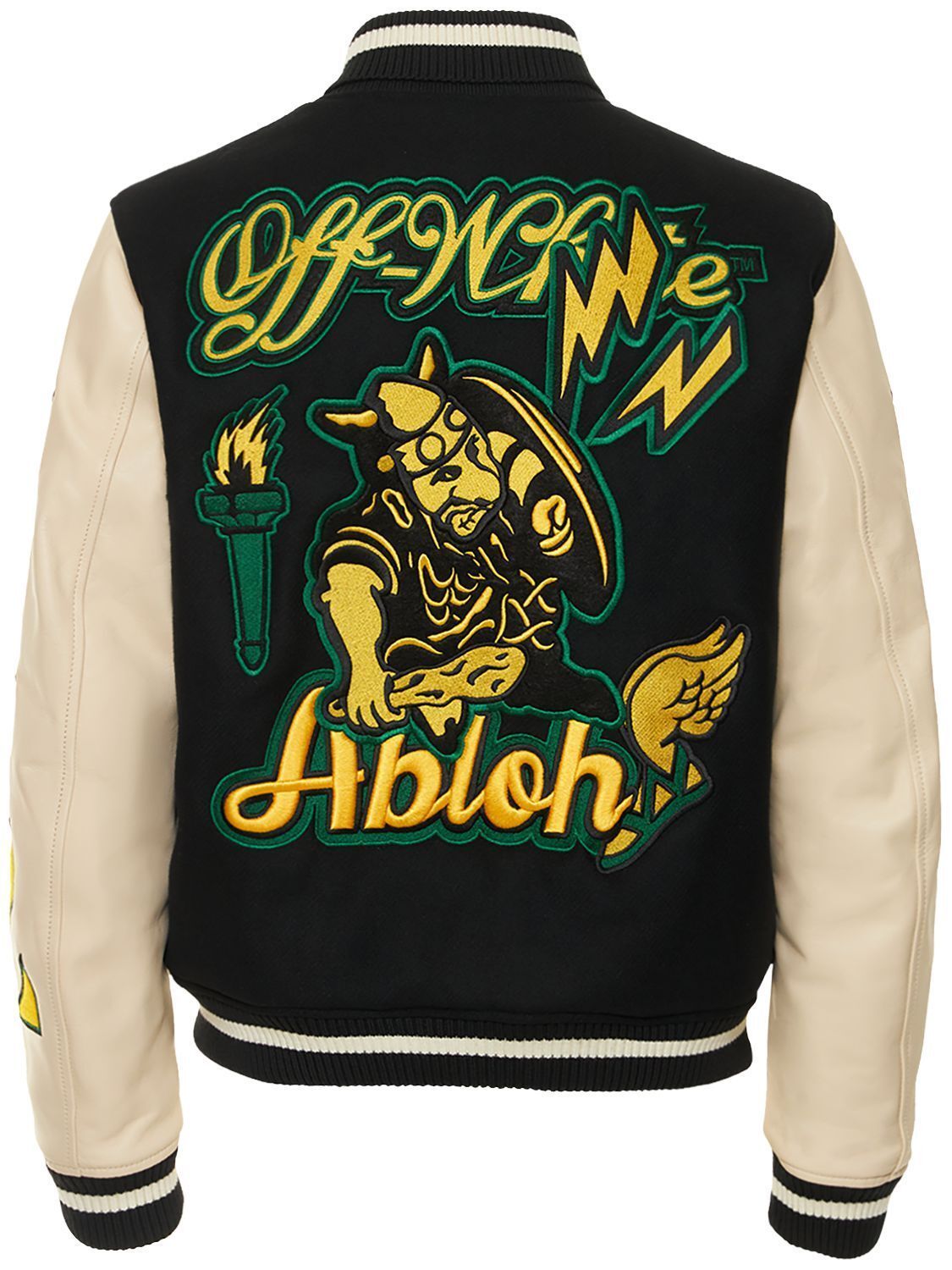 OFF-WHITE オフホワイト グラフィック バーシティジャケット (Off