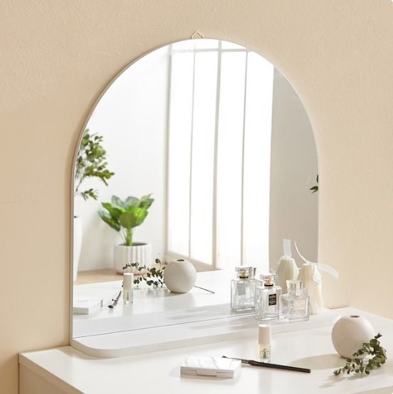 韓国] アーチ形ドレッサーミラー据え置き型 2色 59.5x12.5x60cm (鏡台