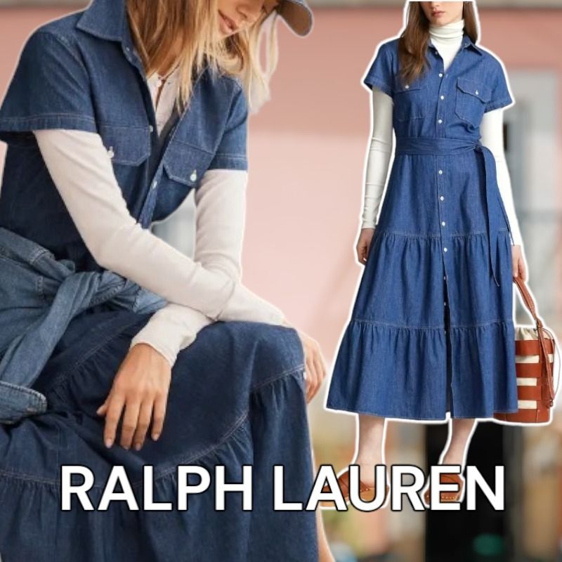 デニムワンピースロングデニムシャツ：POLO RALPH LAUREN