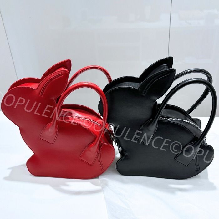 限定】コムデギャルソン ガール うさぎ ハンドルバッグ 黒/赤 (COMME