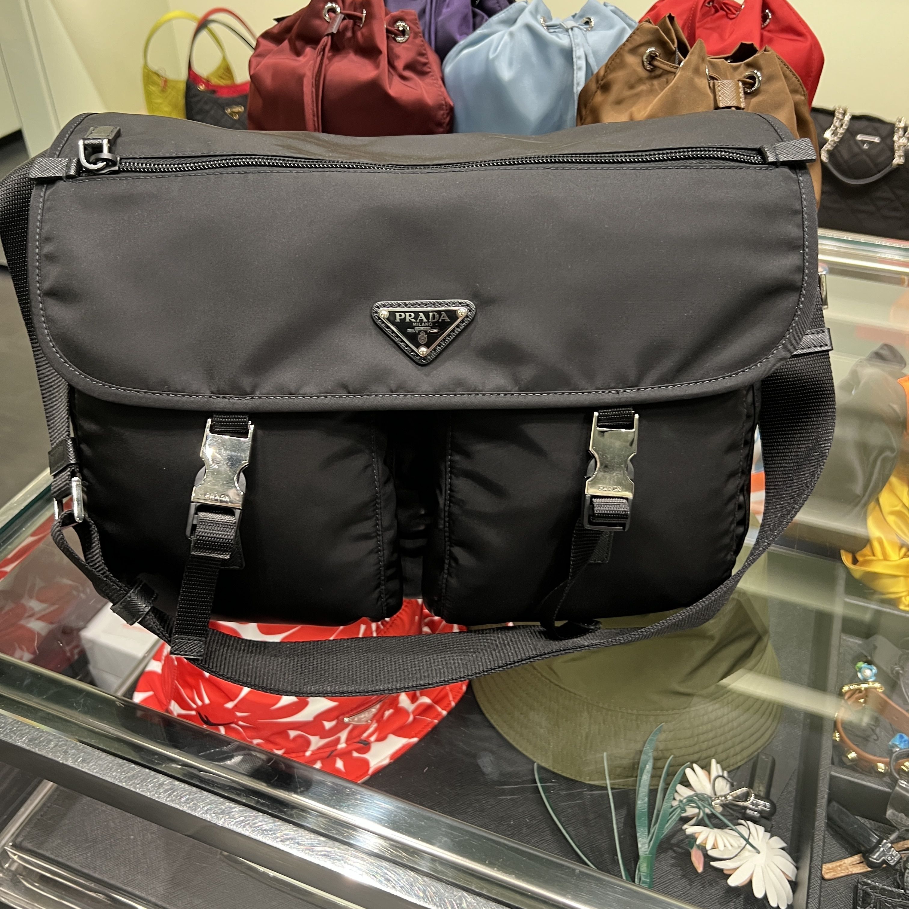 セール】PRADA プラダ ナイロン ショルダーバッグ 1BD738 (PRADA