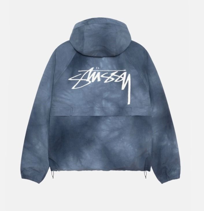 ☆関税込☆Stussy☆Wave Dye Beach Shell Jacket☆NAVY (STUSSY