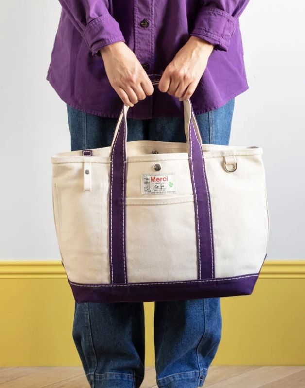 Paris発』Merci キャンバストート 4色 Lサイズ (Merci/トートバッグ