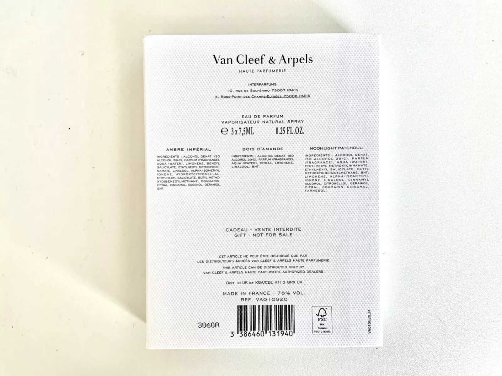 ヴァンクリーフ&アーペル トラベルサイズ3本セット (Van Cleef