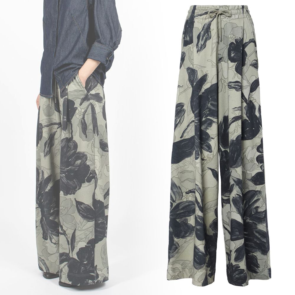 DRIES VAN NOTEN】FW24 花柄 スウェットパンツ 送料関税込 (Dries Van