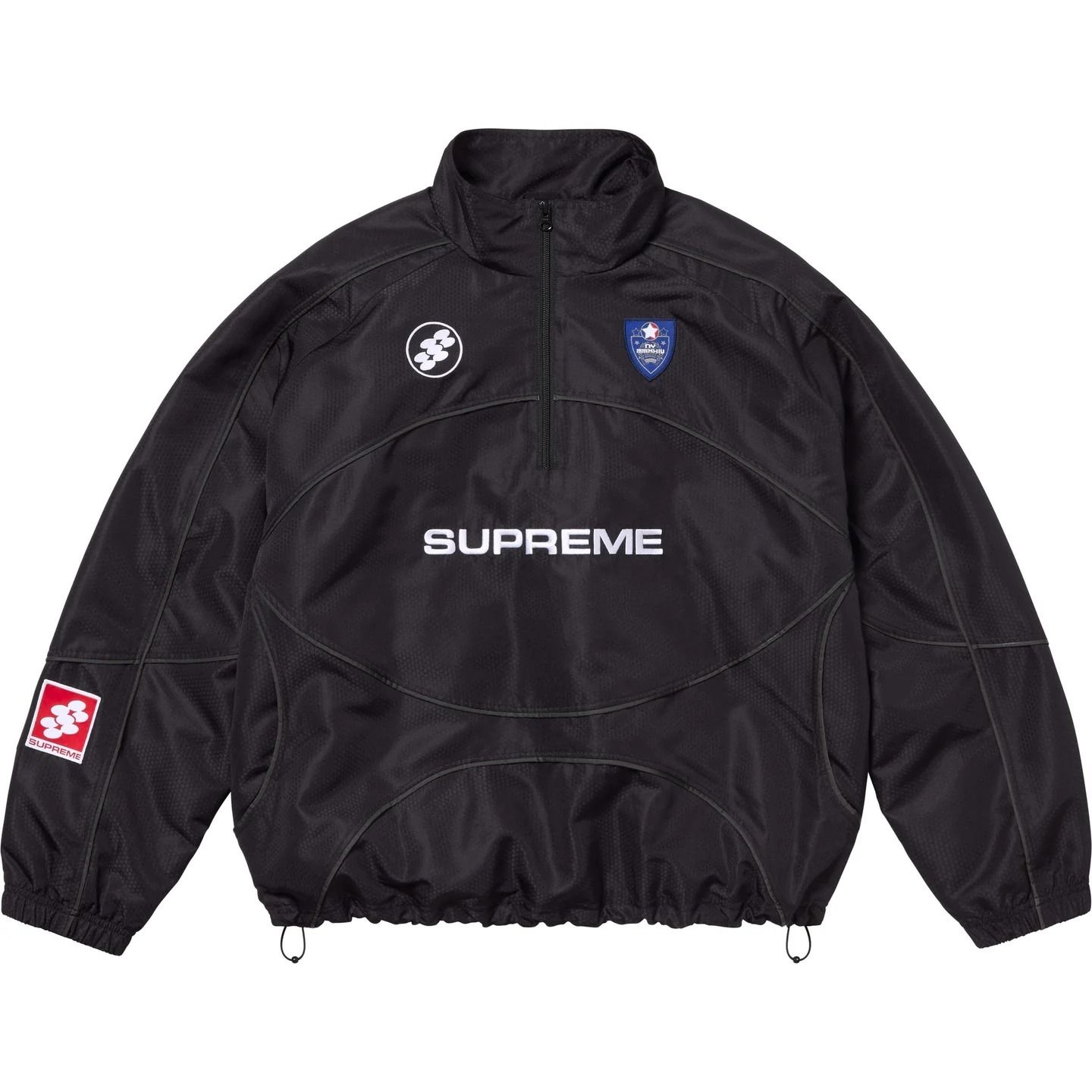 SUPREME】 Reflective Piping Pullover Black - 24FW (Supreme