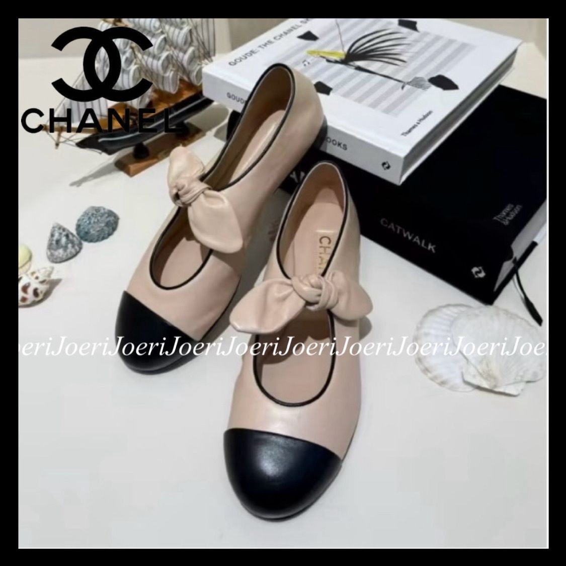 箱あり CHANEL シャネル バックスリング リボン ブラック ヒール