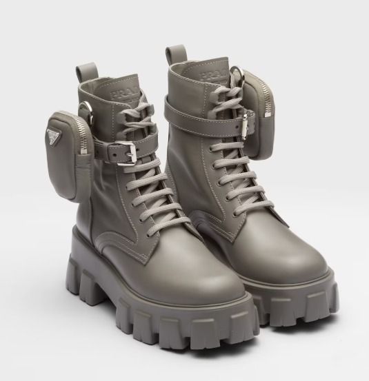 入手困難☆】PRADA プラダ ショートブーツ モノリス ポーチ付 (PRADA