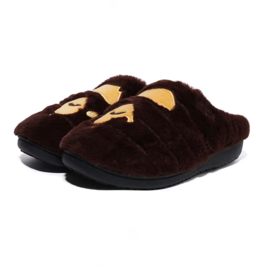 A BATHING APE × SUBU ☆ Ape Head Puffer Sandals 'Brown' (SUBU