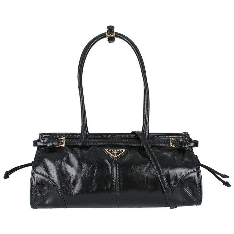 PRADA】ミディアム ソフトルックスレザー ハンドバッグ (PRADA