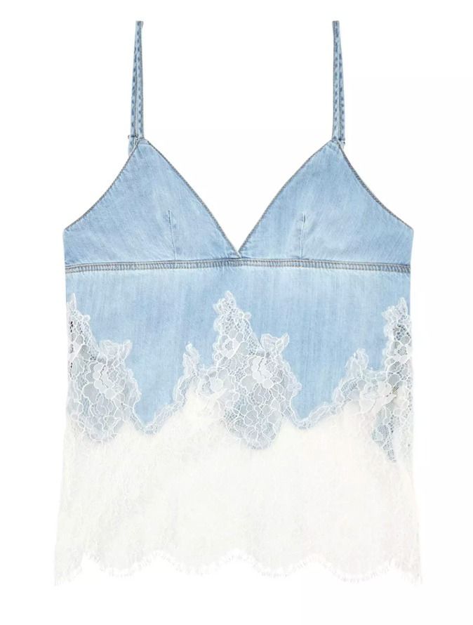 DIESEL キャミソール デニム レース トップス ディーゼル (DIESEL