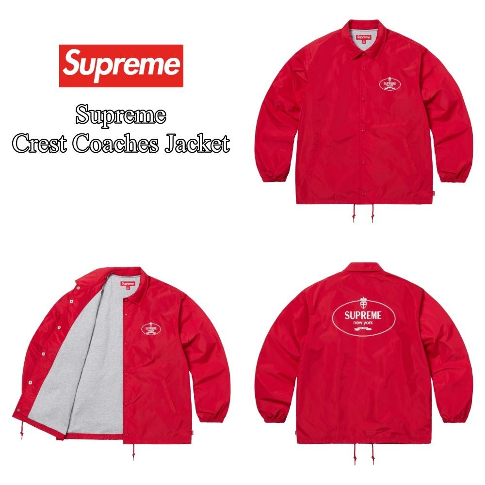 Supreme】Crest Coaches Jacket☆Red☆24FW☆ (Supreme/コーチ