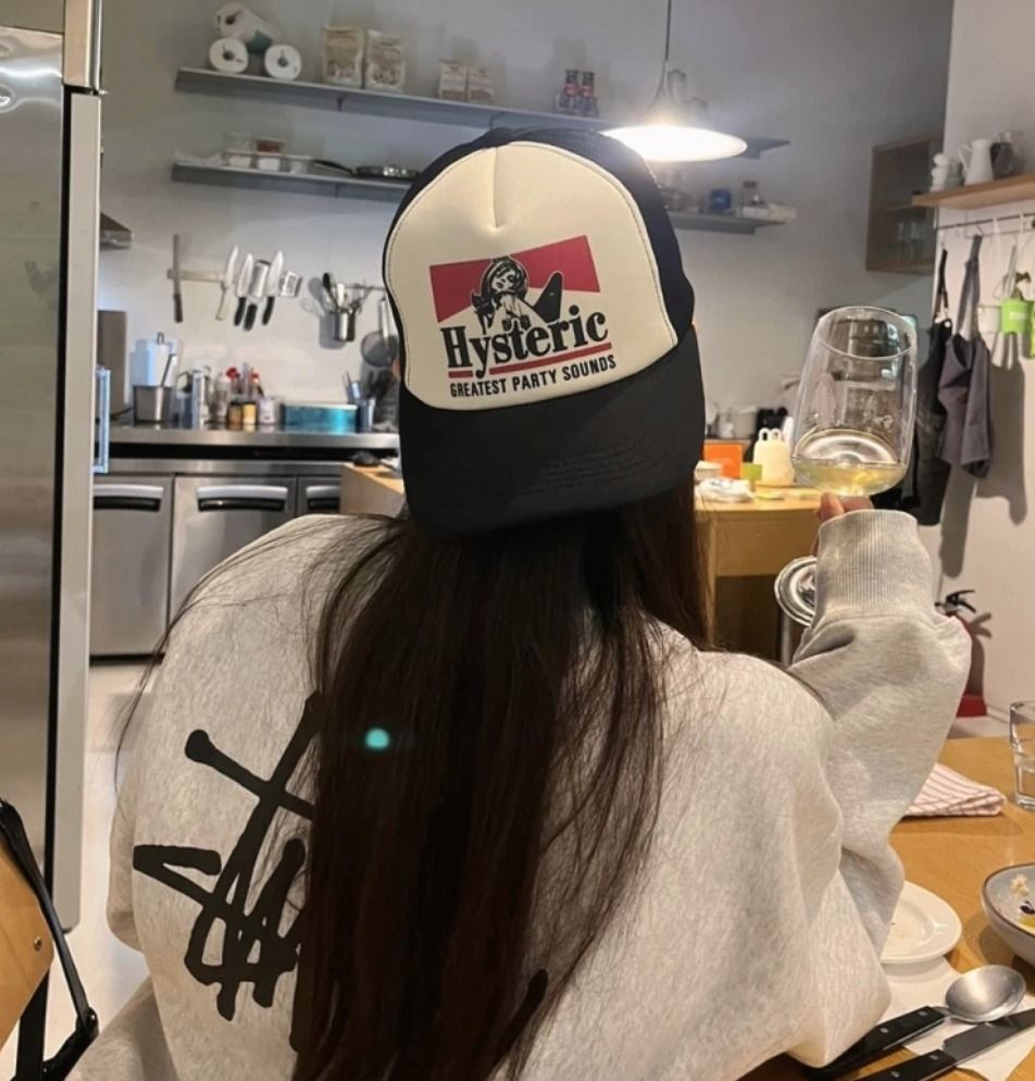 ヒステリックグラマー ギターガール メッシュキャップ ブラック