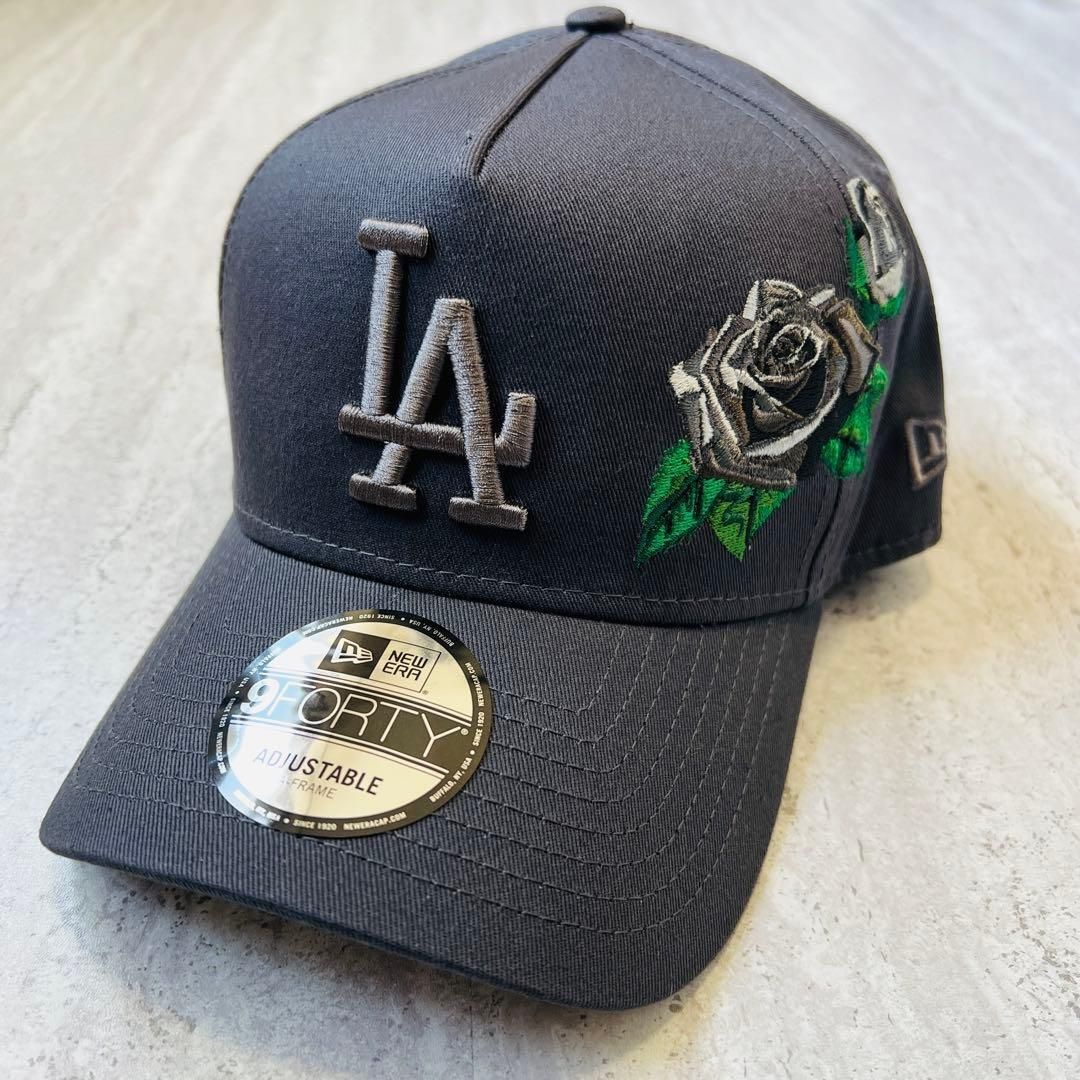 海外限定！ LA ニューエラ キャップ ドジャース ローズ 薔薇 (New Era