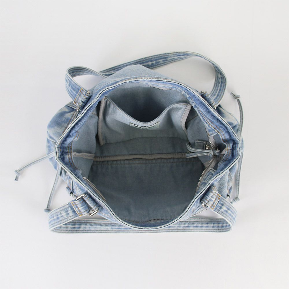 MATIN KIM ショルダーバッグ デニム WASHED DENIM SQUARE (Matin Kim