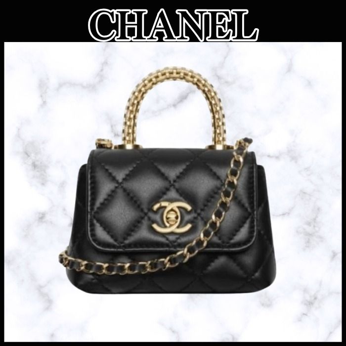 ◇限定ゴールドハンドル♪◇CHANEL ココハンドル 11cm バッグ (CHANEL