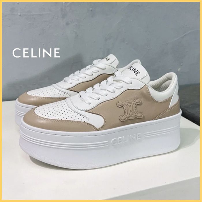 CELINE《トリオンフ ブロック スニーカー》グレー/ホワイト 直営