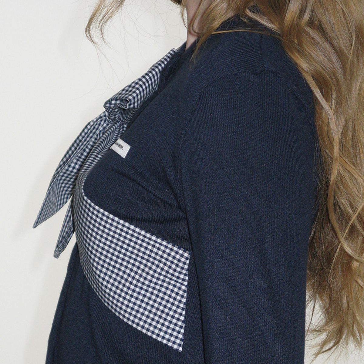 ☆CRANK☆RIBBON-TIED KNIT CARDIGAN_NAVY☆正規品/韓国直送料込