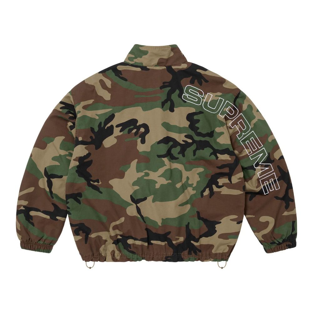Supreme Spellout Embroidered Ripstop Track Jacket Camo 25FW