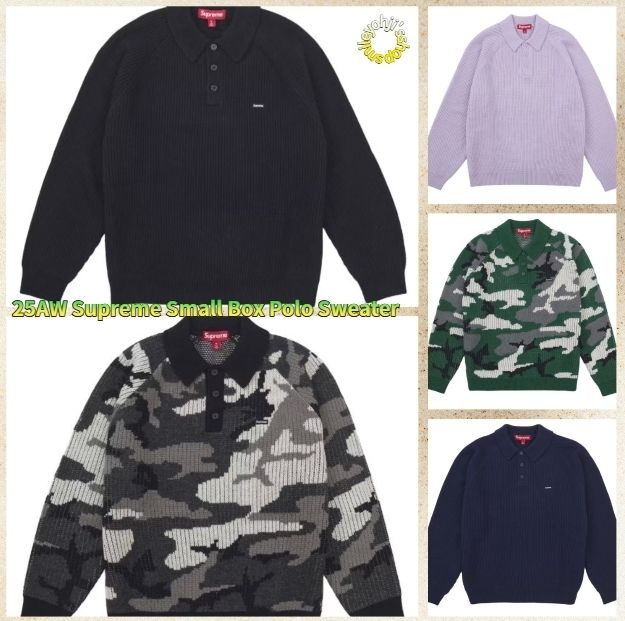 ☆25AW WEEK4☆Supreme Small Box Polo Sweater (Supreme/ニット