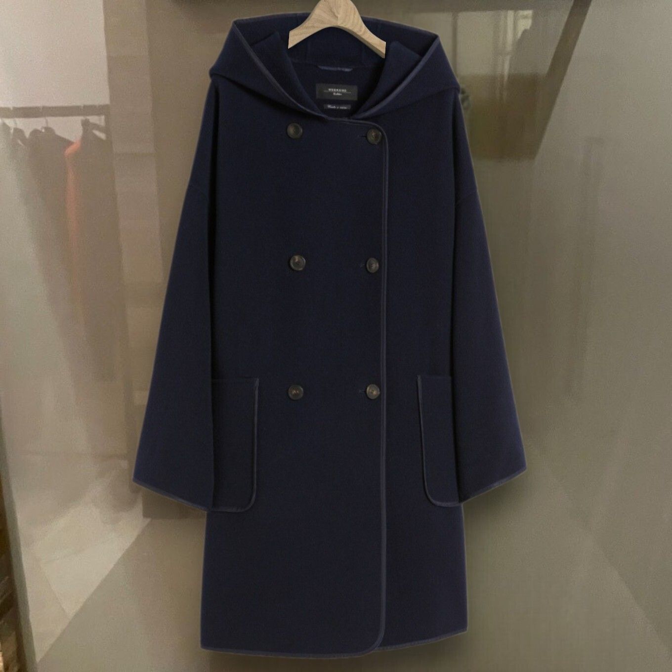 ベルゲン ピュア ウール ダブルフェイス フーデッド コート (Weekend