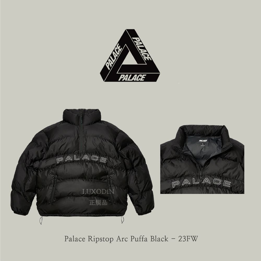 Palace】 Ripstop Arc Puffa Black - 23FW (Palace Skateboards/ダウン