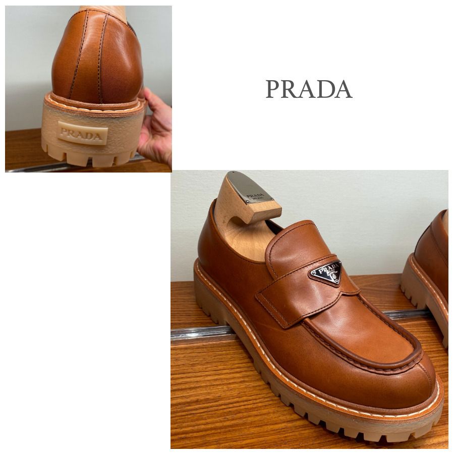 関税込☆PRADA☆2DE151 ゴム厚底 ローファー (PRADA/ドレスシューズ