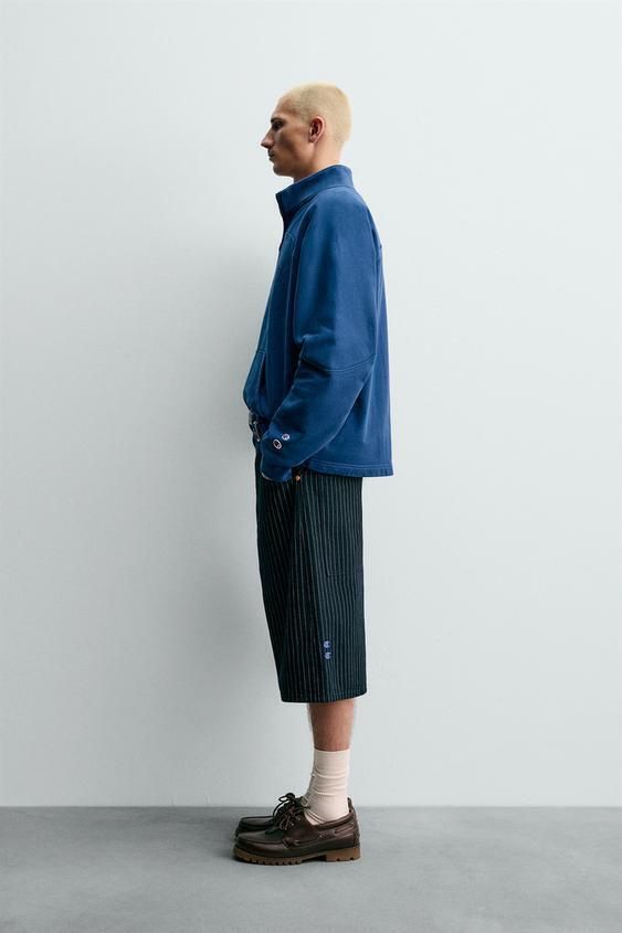 ZARA】CHAMPION X ZARA ジッパーネック スウェットシャツ (ZARA