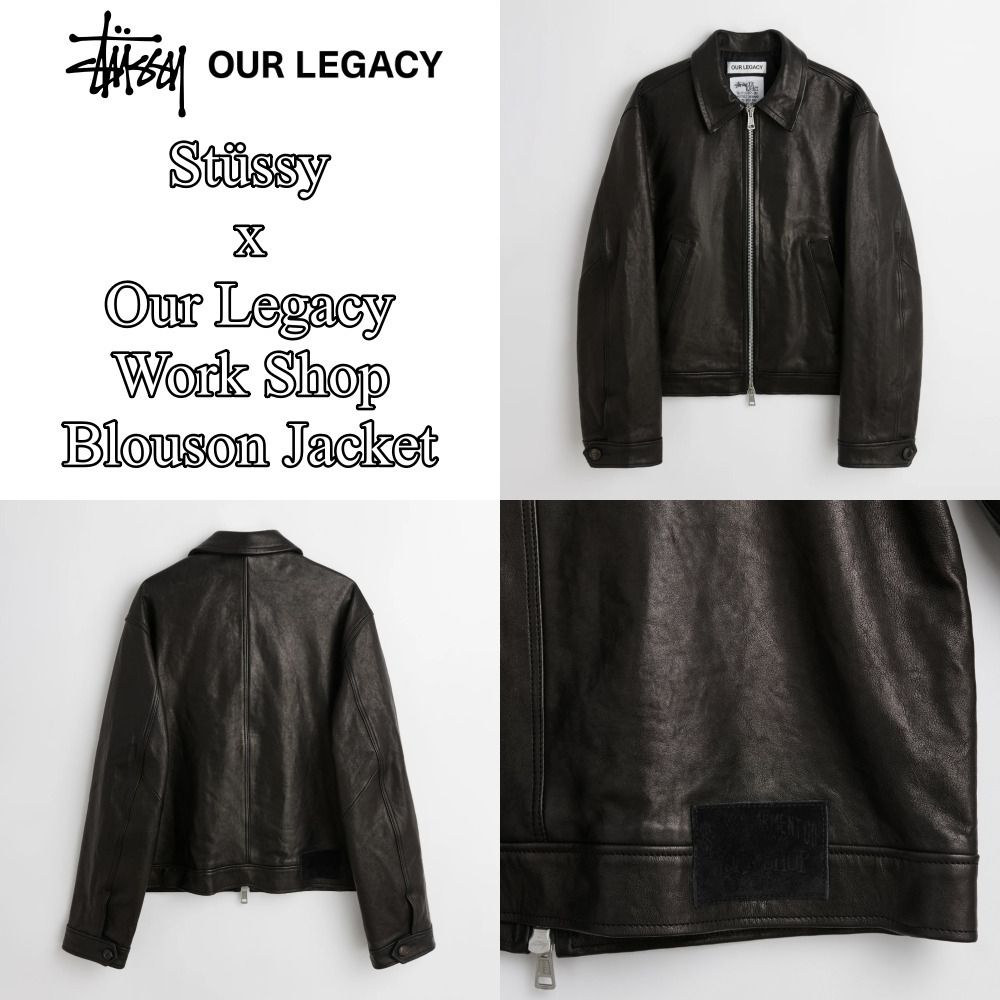 Stussy x Our Legacy』Work Shop Blouson Jacket☆Black☆24FW (STUSSY
