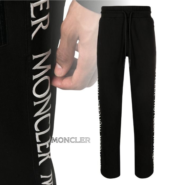 洗練された大人の【MONCLER】スウェットパンツ ロゴ刺繍 (MONCLER