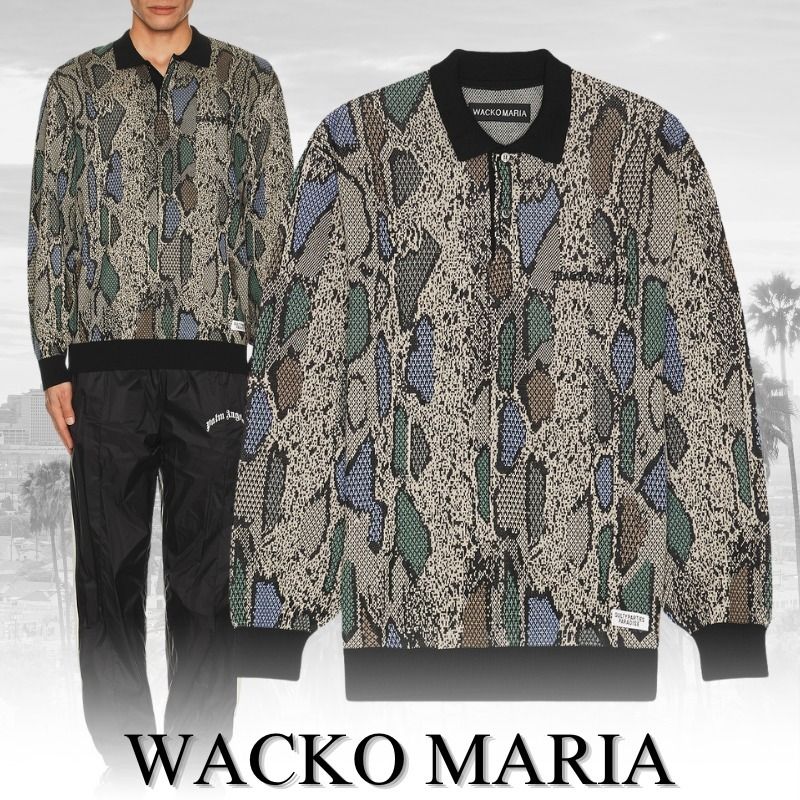 WACKO MARIA ワコマリア パイソン ニットポロシャツ (WACKO MARIA
