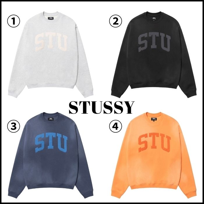 STUSSY】☆トレーナー☆ STU APPLIQUE CREW (STUSSY/スウェット