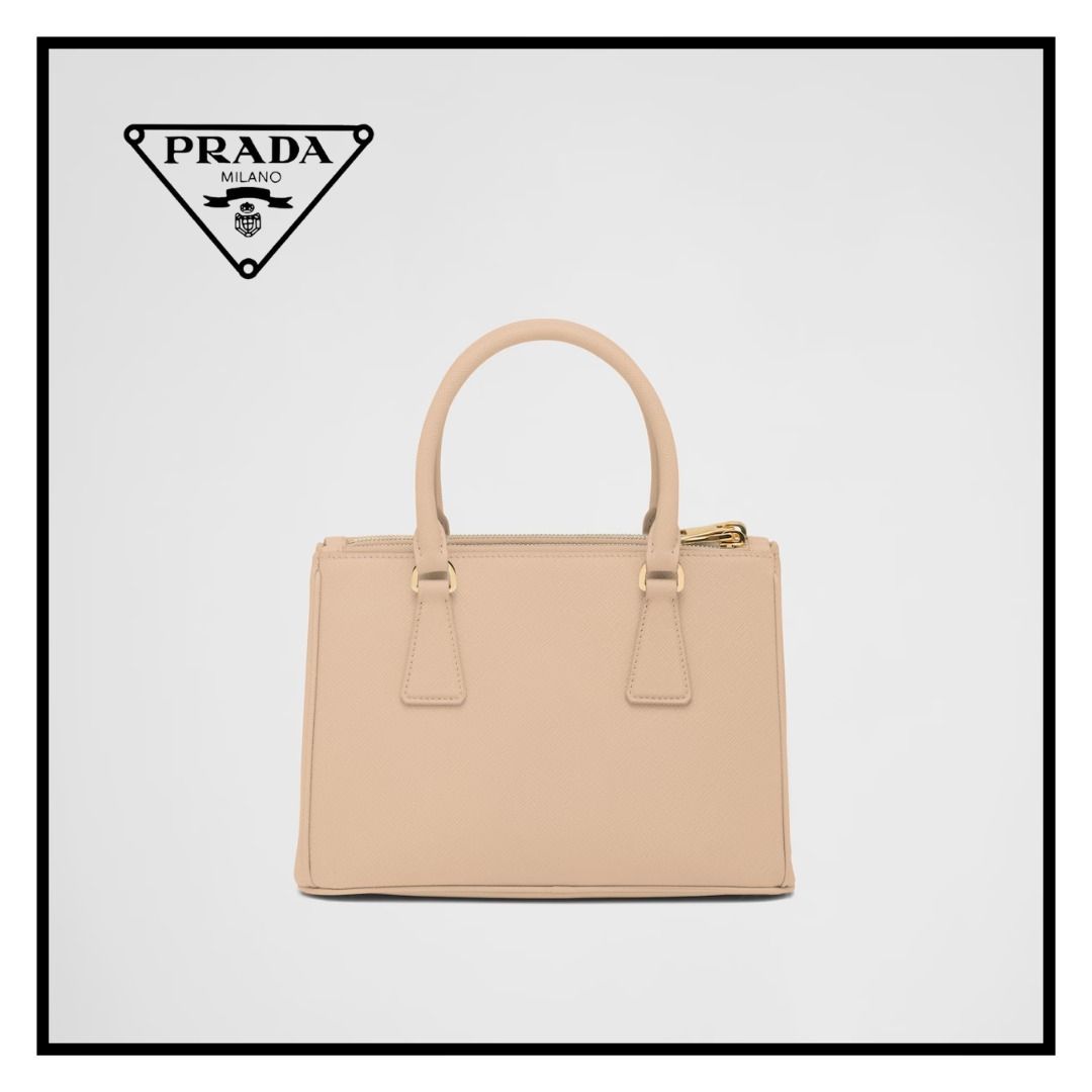 PRADA】ガレリア サフィアーノレザー スモールバッグ ベージュ (PRADA