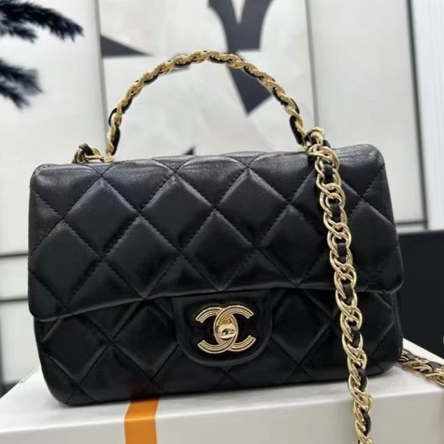 CHANEL シャネル バッグ ハンドル チェーン パール キルティング