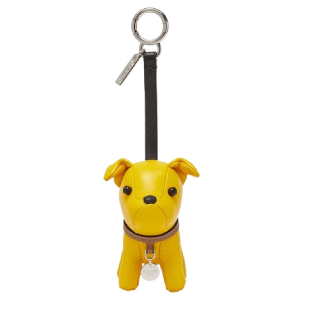 FENDI フェンディ ITO レザー バッグ チャーム 犬 キーホルダー (FENDI