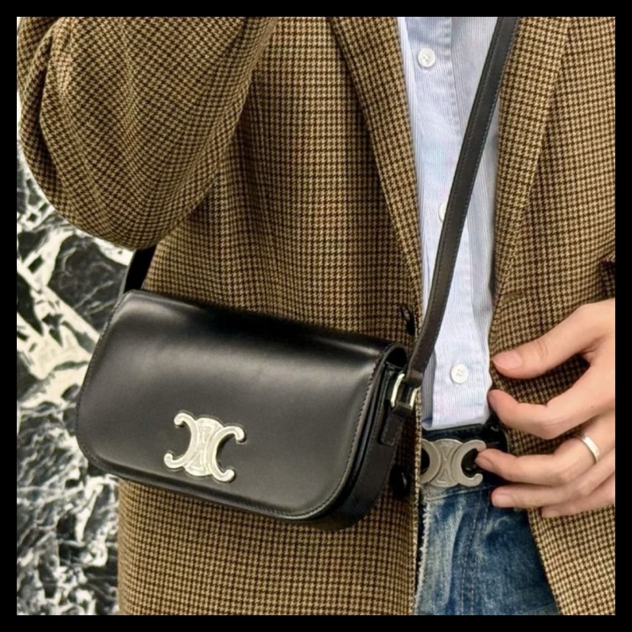 大人気☆】CELINE スモール クロスボディバッグ トリオンフ (CELINE